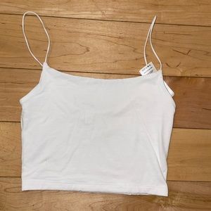 Aritzia Wilfred Free Tiny Tank in White, size 2XS